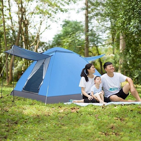 Lều dã ngoại tự bung có 2 mái hiên che cho 3-4 người ( 200 x 200 x 135cm) K103